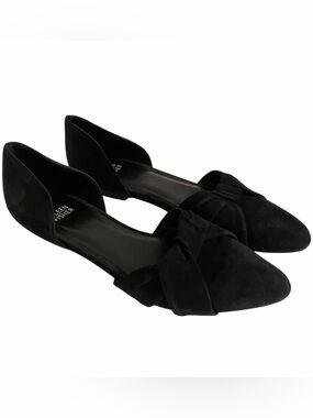 Eileen Fisher Black Suede "Fuller" d'Orsay Flat 8